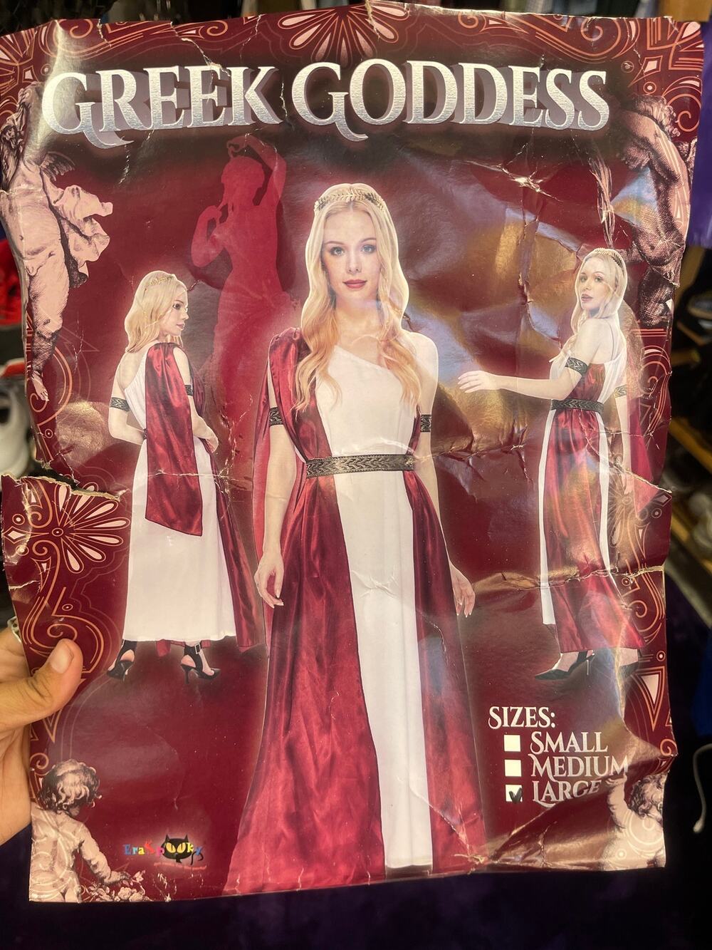 Greek Goddess Adult Women Costume SZ Large Halloween Spooky